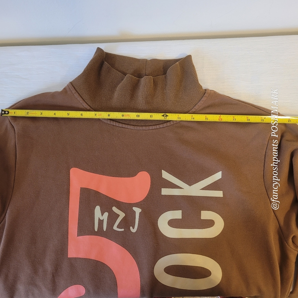 MZJ Paris Oversized unisex mock neck tunic top dress smock sweatshirt - Picture 6 of 12